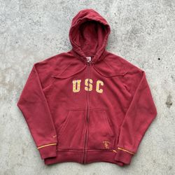 Vintage NIKE USC TROJANS University Full Zip Hoodie Sweater 