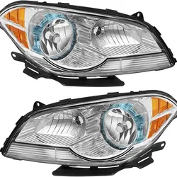 Headlights Assembly Fit For 08-12 Chevy Malibu 2008 2009 2010 2011 2012 Chevy Malibu 08 09 10 11 12 Chevy Malibu Headlamp Replacement Left Side And Ri