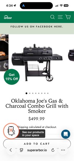 Oklahoma Joes gas/charcoal/smoker combo