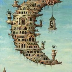 Salvador Dali The Moon Canvas  36 X 24