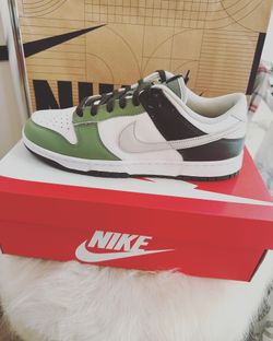 Olive Green Dunks Green Shoe Strings