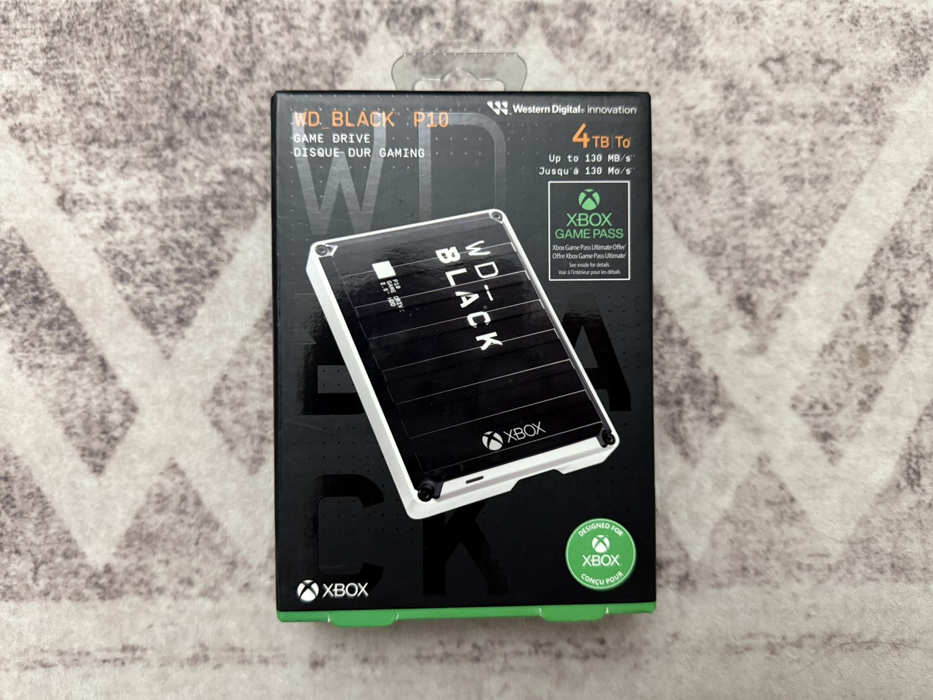 WD Black P10 4TB Game Drive for Xbox