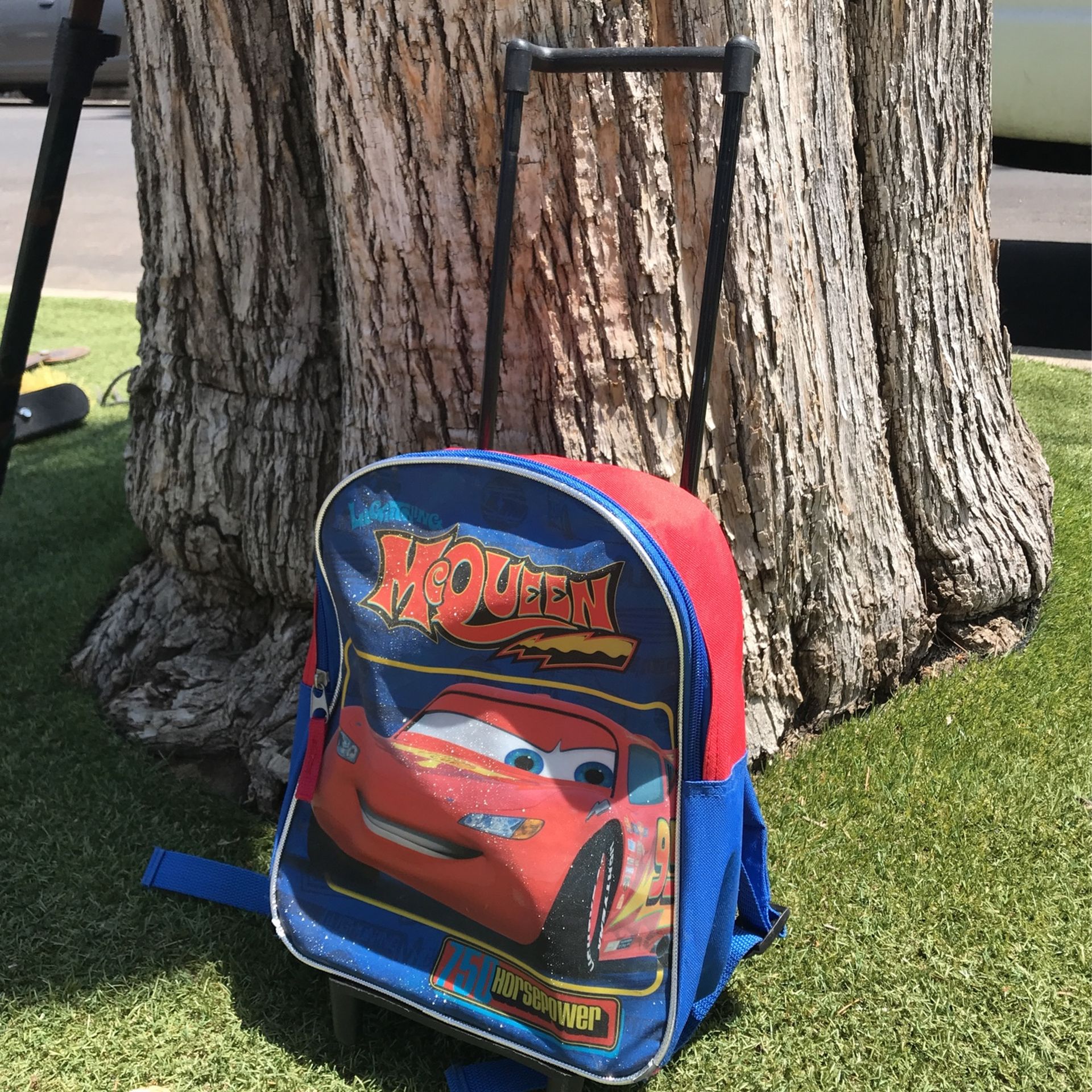 Lightning McQueen backpack/suitcase on wheels