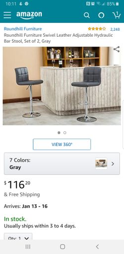 Roundhill Furniture Bar Stool set of 2