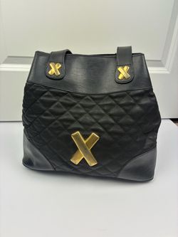Paloma Picasso Black Quilted Leather Tote Bag