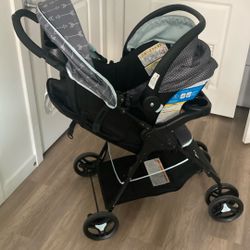 Cosco car seat & Stroller Set + Infans Baby walker