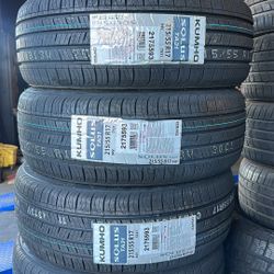 Set 215/55/17 Kumho Brand New Mounted And Balanced Set Of 4 Montadas Y Balanciadas Las 4 