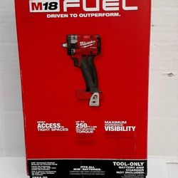 Milwaukee M18 FUEL GEN-3 18-Volt Lithium-Ion Brushless Cordless 3/8 in. Compact Impact Wrench with Friction Ring (Tool-Only)Brand New Cash Or Zelle 