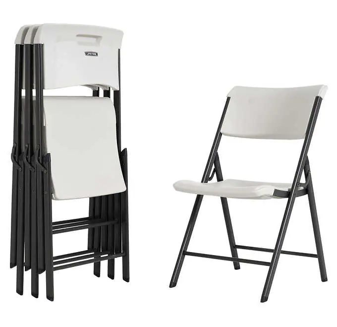 New in box set of 4 Lifetime commercial folding chairs 