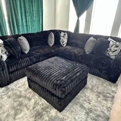 Sectional Fluffy Couch
