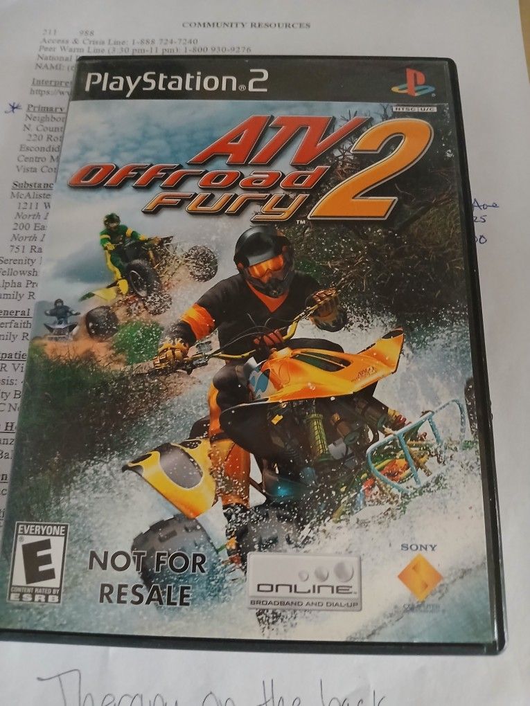 ATV Offroad Fury PS2 NOT FOR RESALE Issue