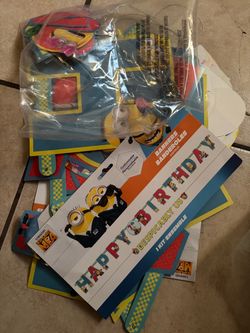 Despicable me happy birthday sign