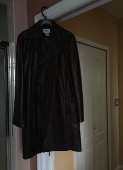 Abrigo leather de mujer