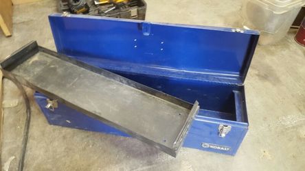 Long blue tool box