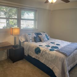 Queen Bed , Spring Box And Mattress 