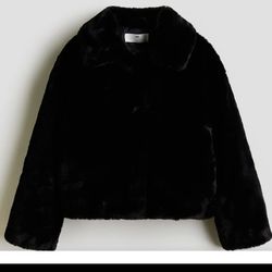 Black Faux Fur Coat NEW