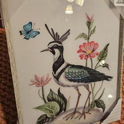 Bird Floral Wall Decor Frame