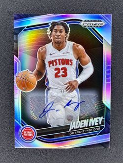 2024-25 Panini Prizm Black Jaden Ivey Silver Prizm Holo Auto #69 Detroit Pistons
