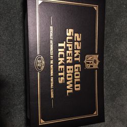 Gold Plated Super Bowl Tickets