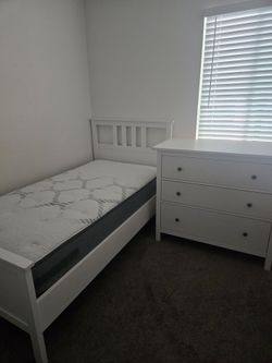 Ikea Twin Bed and Ikea Dresser