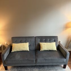 Gray Convertible Sofa Bed (Sleeper Couch)