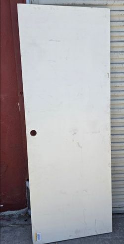 ✨️ Masonite 30 in. x 80 in. Smooth Flush Hardboard Bored Solid Core Primed Composite Interior Door Slab #6632