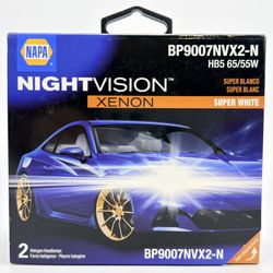 Napa Night Vision Xenon Super White Pair of Bulbs BP9007NVX2-N HB5 65/55W New