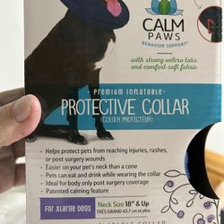  - Collar hinchable protector con disco calmante para perros