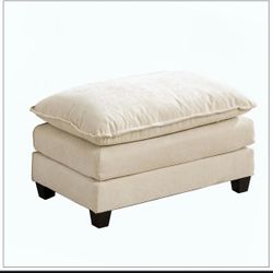 Red Barrel studio Cloud Sofa Ottoman With Double Layer Upholstered Seat Cushion For Living Room