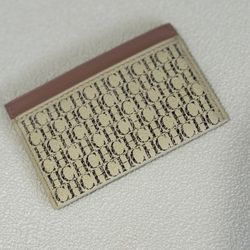Authentic Carolina Herrera Monogram CHCH Card Holder Never use Made in Spain vegan leather