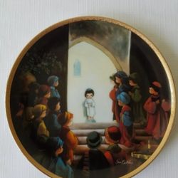 Precious Momments Plate "Jesus In The Temple" Hamilton Collection