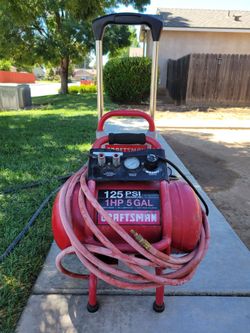 Craftsman air compressor 125 PSI one HP 5 gallon