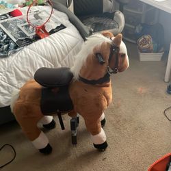 Horse That U Could Move By Pushing Forward While On It For Kids 