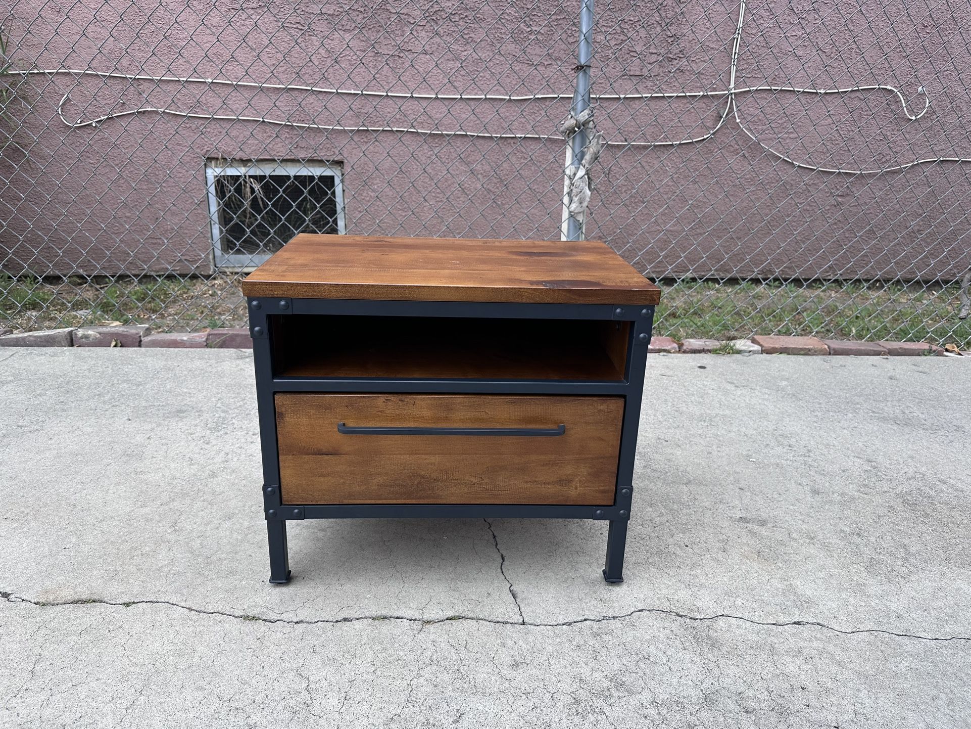Scandinvian Rustic Nightstand Bedside Table End Table.
