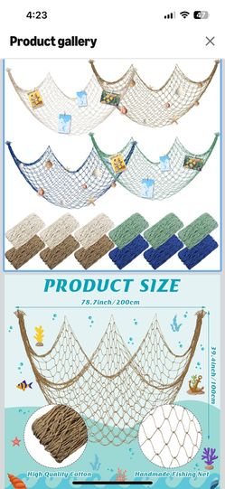 Decorative Fish Nets 12pack