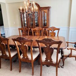 Designer Stunning Dining Set And China Cabinet 