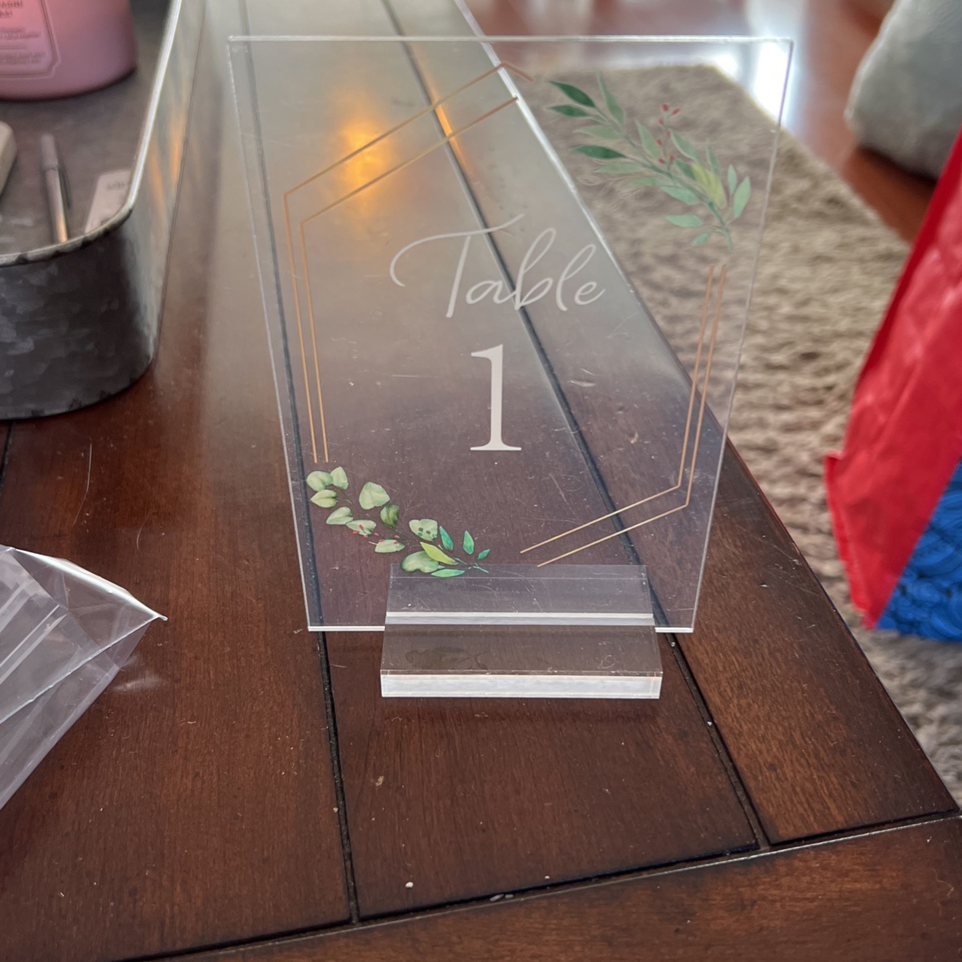 Acrylic Table Numbers