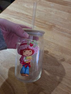 Strawberry shortcake glass cup