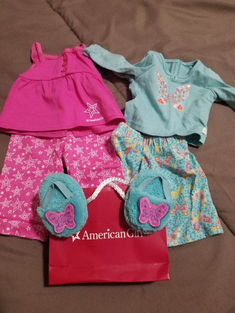 Authentic American Girl doll P j's and slippers