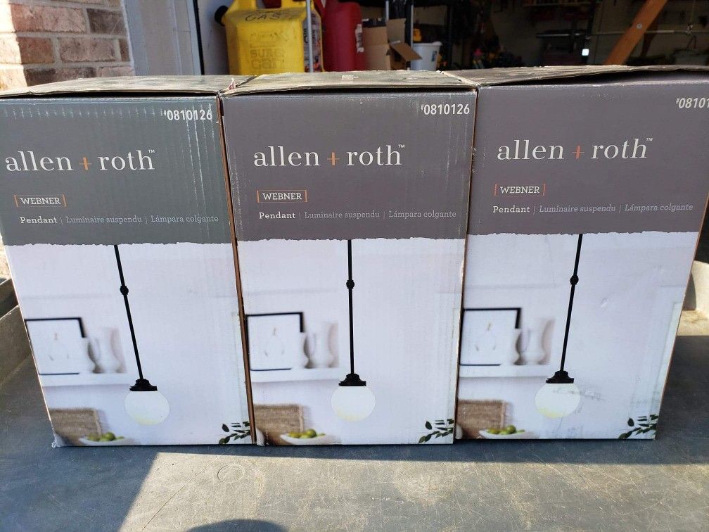 3 Brand New Allen And Roth Webner Lights