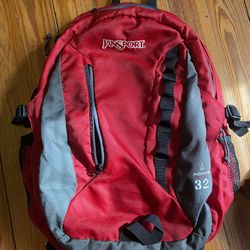 Red Jansport Backpack Normal Wear and Tear 