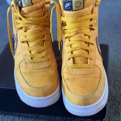 Nike high tops yellow