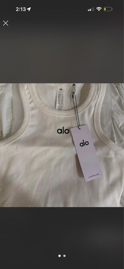 Alo Yoga white tank top Brand new with tags size S