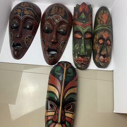 Vintage Tribal masks Made in Indonesia