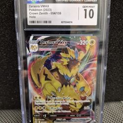 POKÉMON ZERAORA VMAX CROWN ZENITH 054/159 CGC GEM MINT 10
