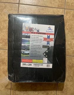 20ftx20ft Heavy Duty Black Mesh Tarp