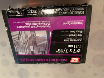 Framing screws for steel studs