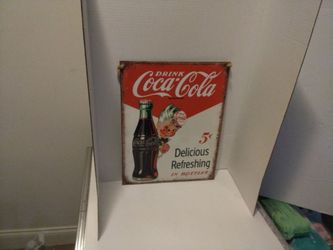 COCA COLA TIN SIGN 16/Length and 12/W