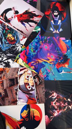 New Custom Anime Manga Poster Prints & Poster Boards - One piece - Totoro - Ponyo - Demon slayer 