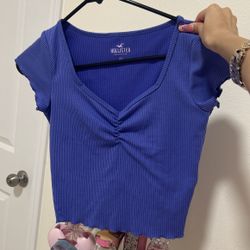 hollister dark purple top